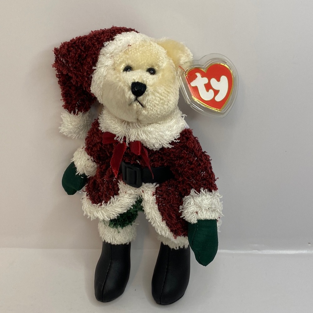 Ty Attic Treasures Teddy Bear in Santa Suit